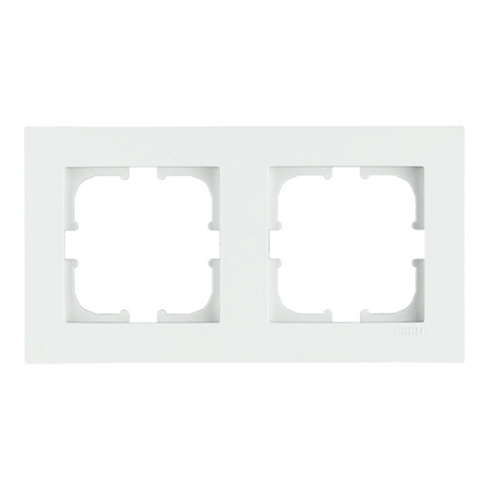 Рамка двухместная EXEN Karell горизонтальная белый 200-010000-102