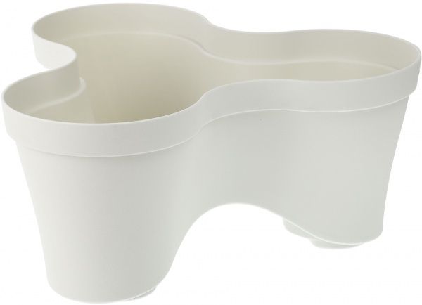 Горщик пластиковий Sanja IPPI Roma фігурний 8,8л білий 