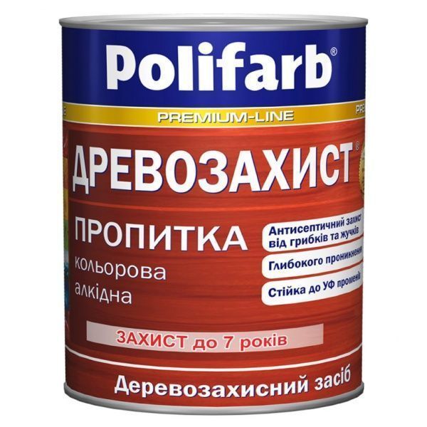 Деревозахисний засіб Polifarb Древозахист безбарвний мат 3,5 кг
