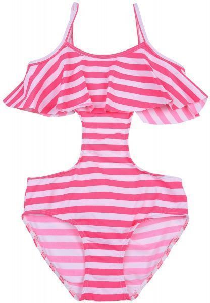 Купальник для девочек Bibo 9001 р.116 рожевий з білим 