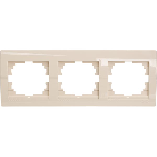 Рамка трехместная Lezard DERIY горизонтальная кремовый 702-0300-148
