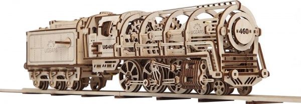 Конструктор Ukrainian Gears 3D-пазлы механические Локомотив с тендером 70012 6003740