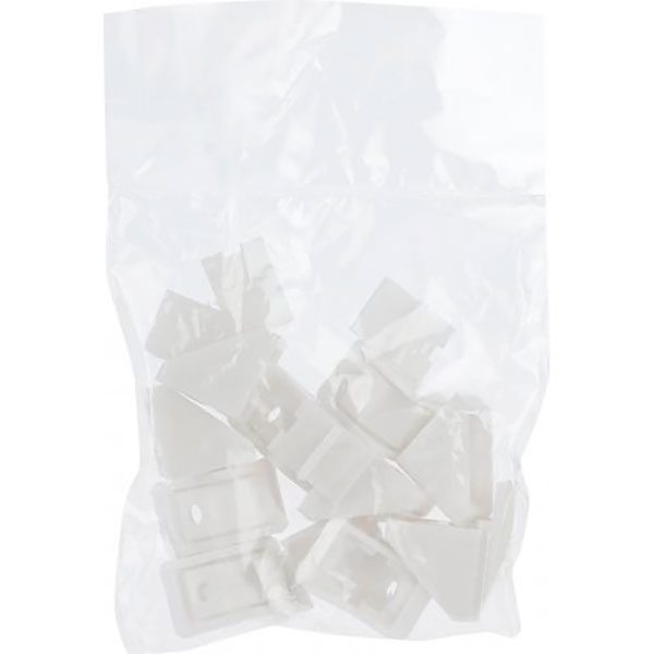 Кутник монтажний одинарний білий 10 шт DC