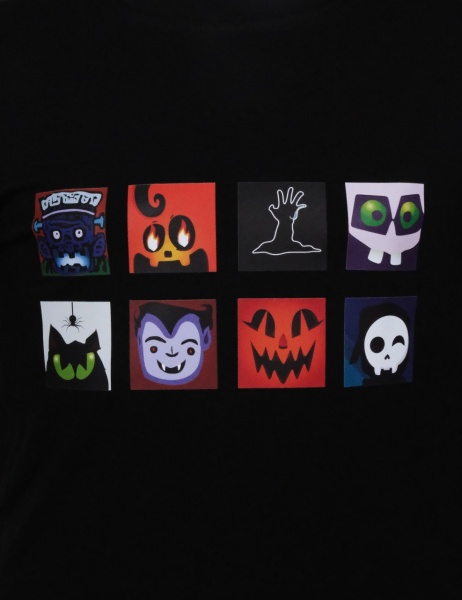 Футболка для дівчаток/для хлопчиків WP Merchandise Halloween Монстро-кубики р.128–134 чорний 22134 