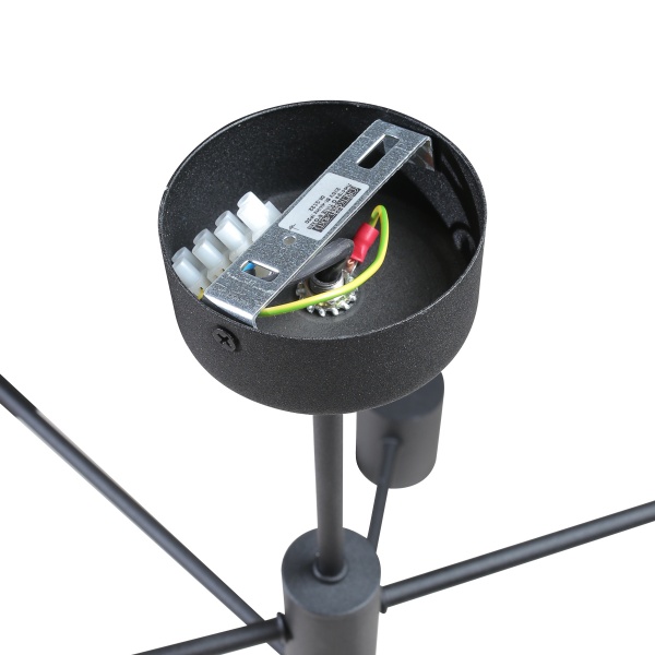 Люстра стельова Светкомплект 6xGU5.3 чорний G TIME F 