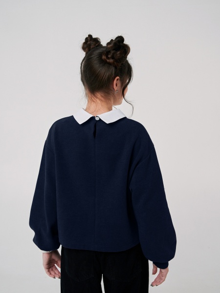 Джемпер для девочки Smil р.146 темно-синий 116610 