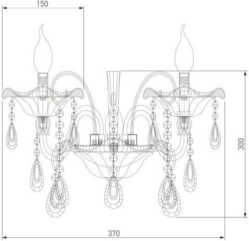Бра Strotskis Albertina 2x60 Вт E14 золотисто-бежевый 124/2