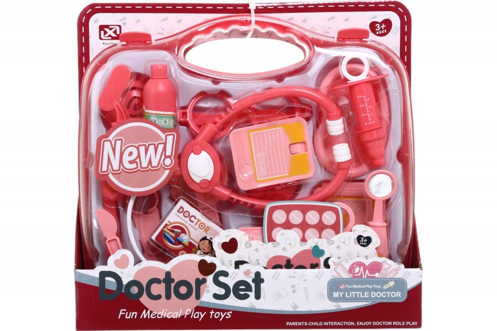 Игровой набор Xin Le Tong Докторский кейс 18 элементов розовый 28x26 см MC231210