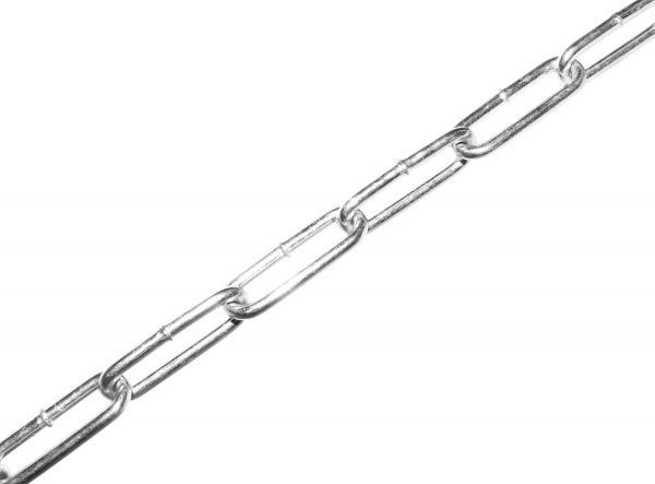 Ланцюг довголанковий 4 мм 1 м оцинкований DIN 5685 С