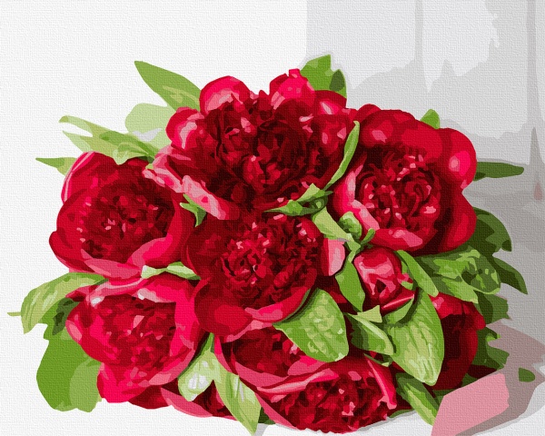 Картина за номерами Рубіновий букет 12132-AC 40х50 см ArtCraft 