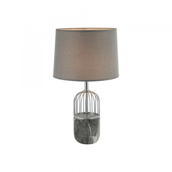 Настольная лампа Vio Concept by LUCEA Solen big 1x40 Вт E27 бело-серый/хром 80410-02-TB1-GW 