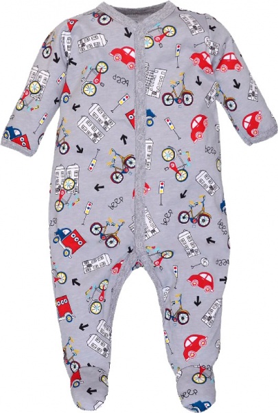 Комбінезон для хлопчика Татошка р.68 сірий із принтом 1501206гвс 