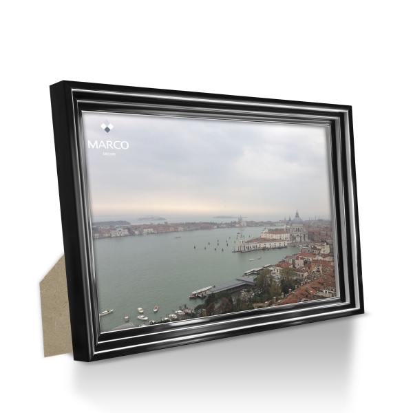 Рамка для фотографии со стеклом MARCO decor 2129 1 фото 15х20 см бело-черный 