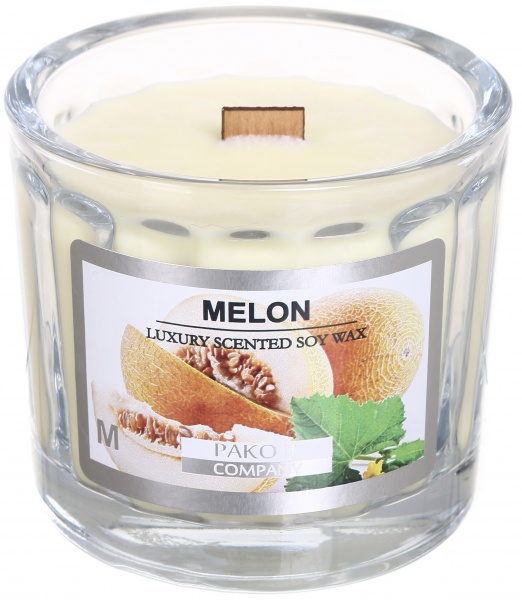 Свічка у склянці Pako-If Luxury диня 80х100 мм 
