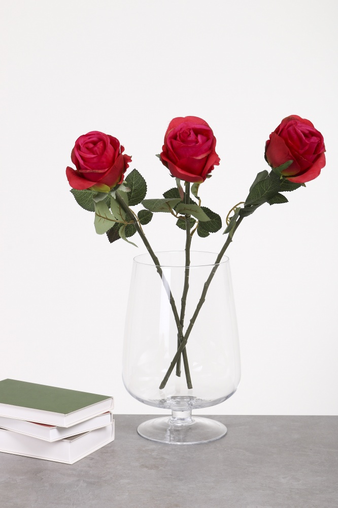 Ваза стеклянная Wrzesniak Glassworks 15-2949B 28 см прозрачная