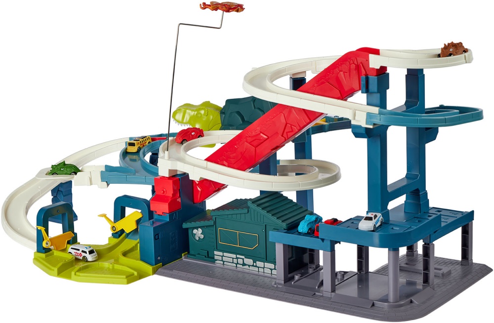 Ігровий набір ZIPP Toys Dino автотрек-вулкан електричний (8 машинок) 532.01.29