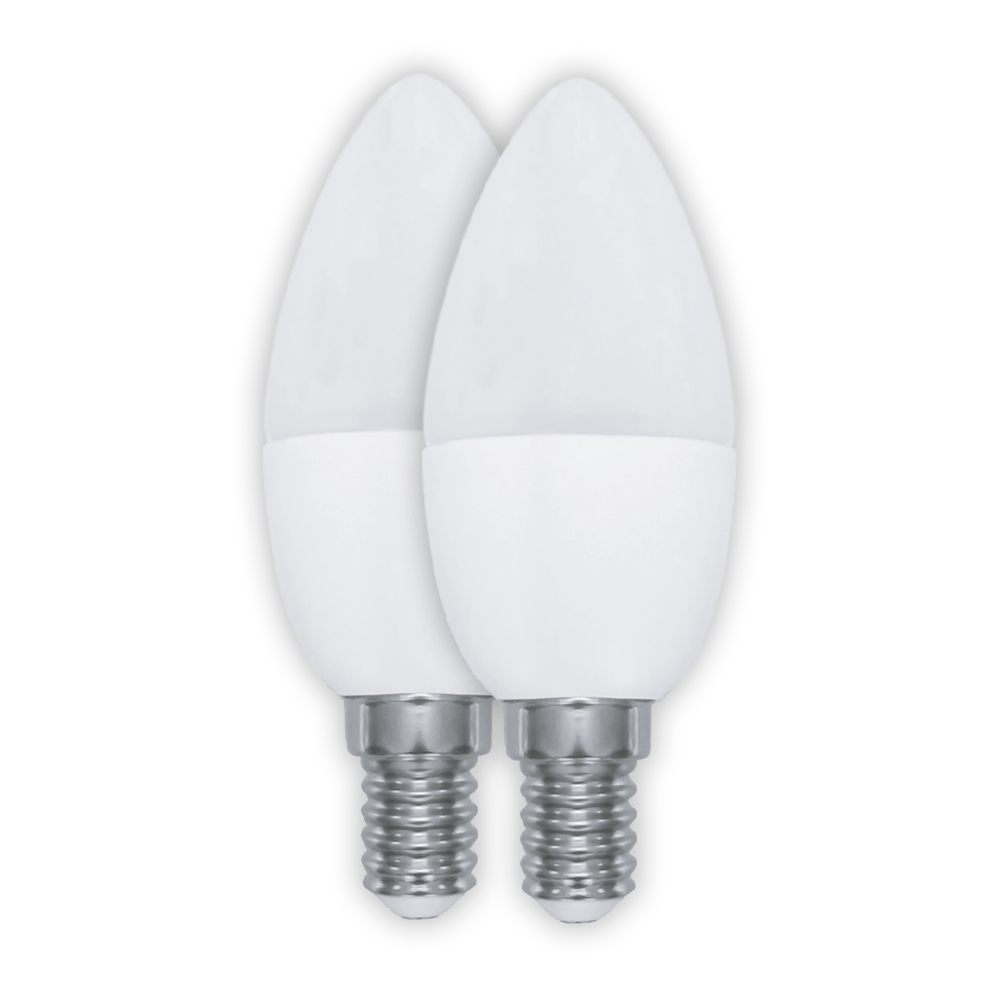 Лампа світлодіодна ULLATUS 640 Lm 2 шт./уп. 8 Вт C37 E14 220 В 4500 К