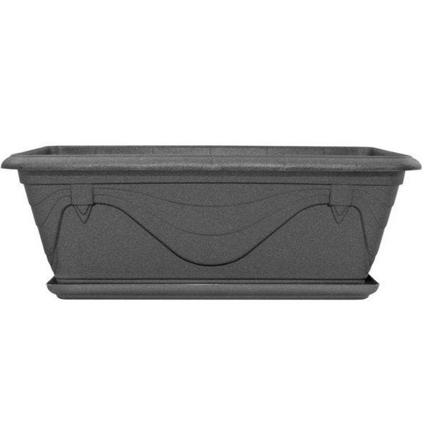 Горщик квітковий Алеана Петунія граніт 50 см 2 шт