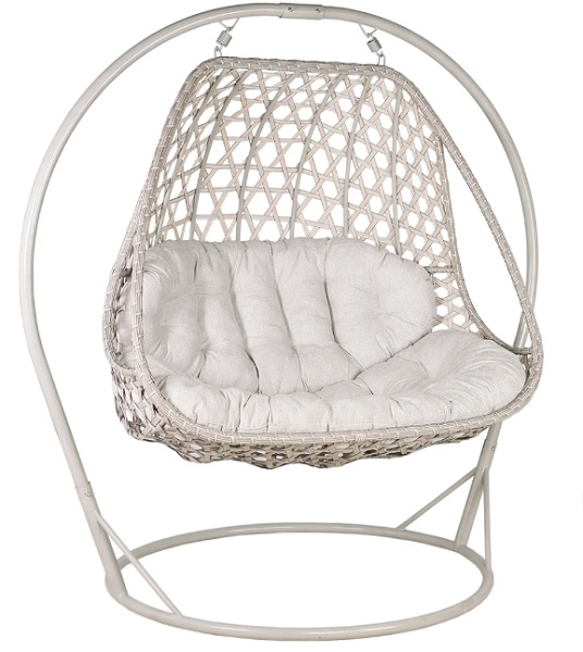 Кресло-кокон Bella Vita Феникс NEW 2-местный серый