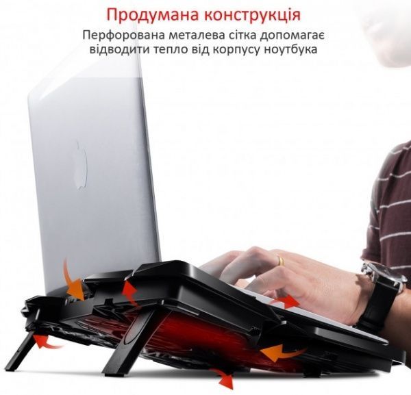 Подставка для ноутбука Promate AirBase-3 Black (airbase-3.black) 