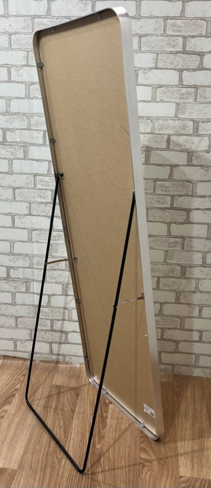 Підлогове дзеркало Арт-Сервіс в алюмінієвій рамі 150,5х150,5 (ЕЗ-00973) сріблясте