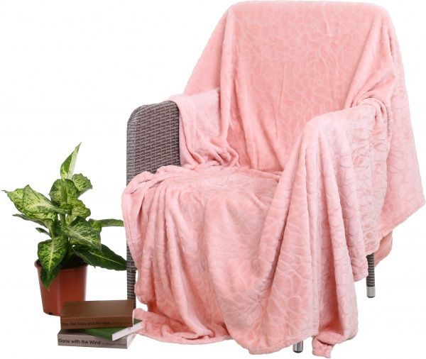 Плед Flannel Embossed Evening Sand 200x220 см розовый La Nuit 