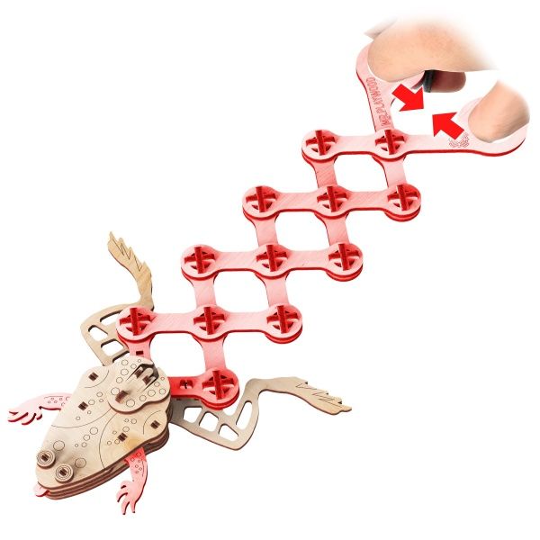 Дерев'яний 3D-конструктор Mr.Playwood Жаба механічна 10501