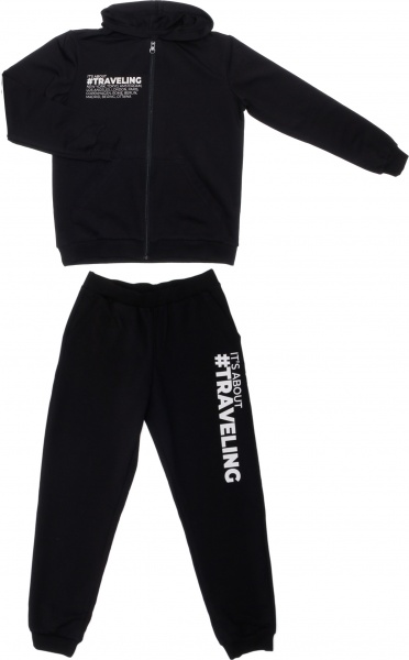 Спортивный костюм для мальчиков Roksana р.158 черный 