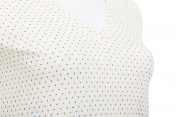 Комплект домашній жіночий Горошок блакитний футболка та шорти р. XL молочний