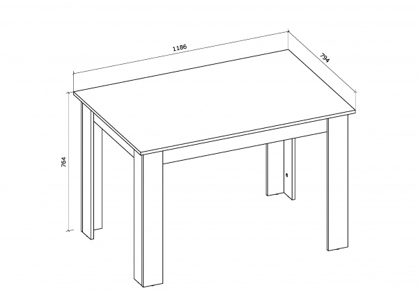 Стол обеденный Грейд Эда 1186х764х794 мм дуб крафт золотой 