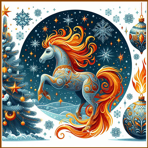 Салфетки столовые Luxy Огненный конь 33х33 см 18 шт.