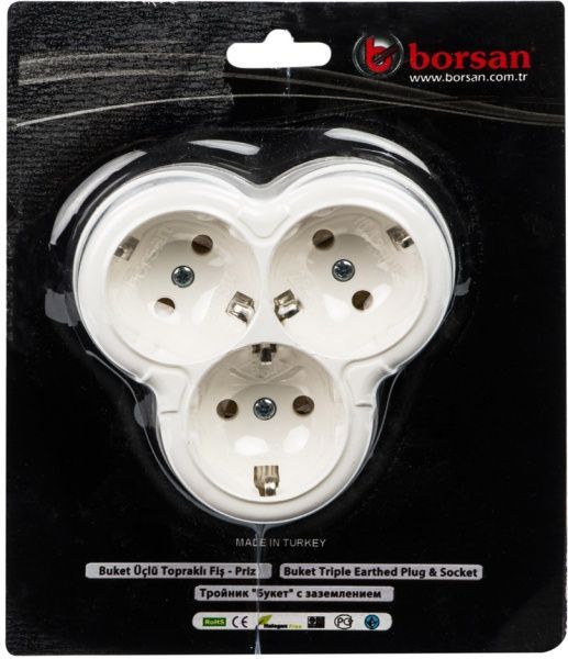 Разветвитель Borsan BR 1514 белый