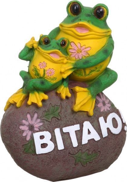 Фігура садова Дві жабки на камінні