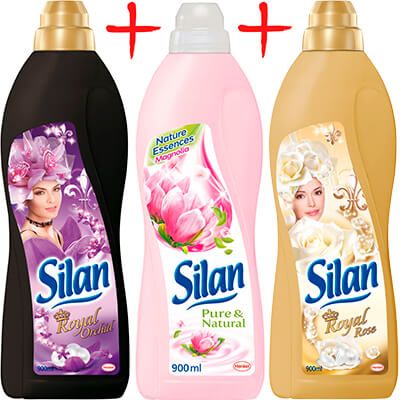 Комплект Silan Королівська Магнолія 0.9л + Орхідея 0.9л + Роза 0.9л