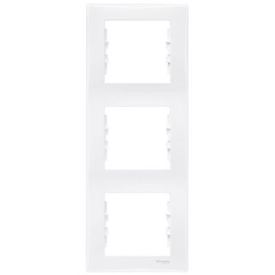 Рамка трехместная Schneider Electric Sedna вертикальная белый SDN5801321
