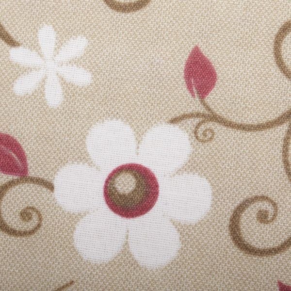 Скатертина Ginestra квіти 140x220 см червоний Gemitex 