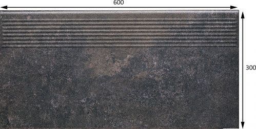 Клінкерна плитка Marsala antracite stopnica prosta 30x60 Ceramika Paradyz