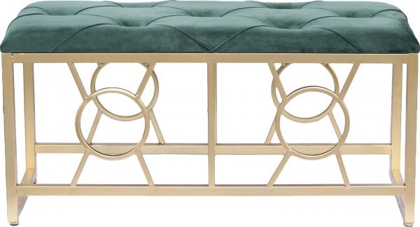 Банкетка 80х30х39 см зелена 