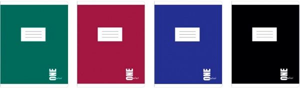 Тетрадь школьная 12 листов в линию One color в ассортименте InterDRUK