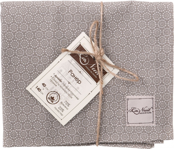 Раннер Шото горошек 40x140 см коричневый La Nuit 