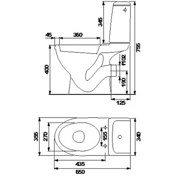 Унитаз-компакт Cersanit Eko 23 E011 3/6 л с сиденьем из дюропласта