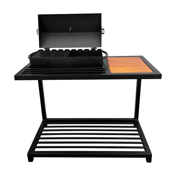 Мангал-барбекю Metalzavod ЛОФТ MLB9-4C на 9 шампуров 4 мм на дровнице С