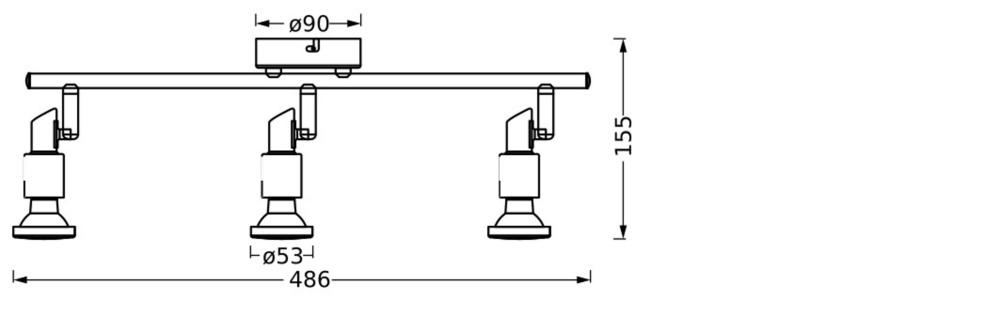 Спот Ledvance 3x3,4 Вт GU10 чорний