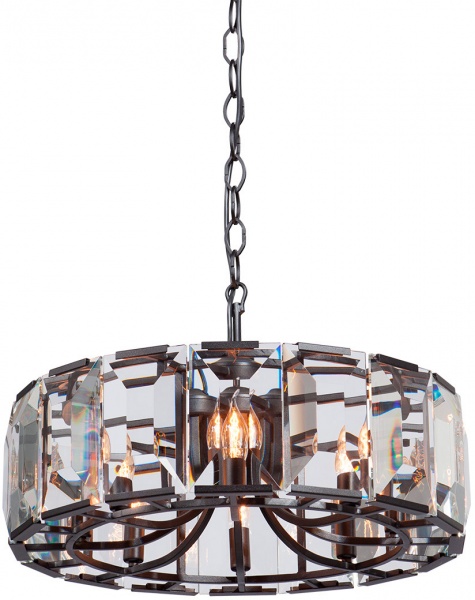 Люстра подвесная Vitaluce 8x60 Вт E14 черный V5186 