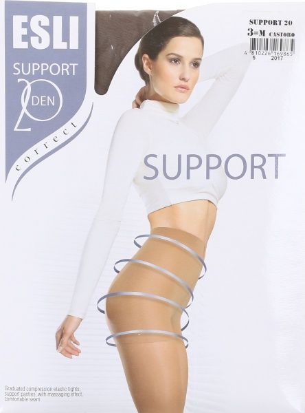 Колготки женские ESLI Support Support 20 den castoro р. 3 светло-коричневый 