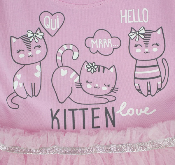 Платье Luna Kids с фатином/с длинным рукавом р.104 розовый 