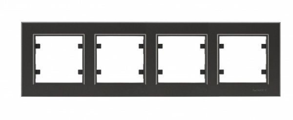 Рамка четырехместная Makel Karea горизонтальная дымчатый