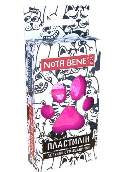 Пластилін легкий стрибаючий 15 г рожевий неон Nota Bene