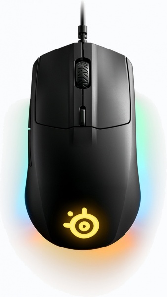 Мишка SteelSeries Rival 3 USB Gaming mouse Optical Ergonomic Backlit Black 
