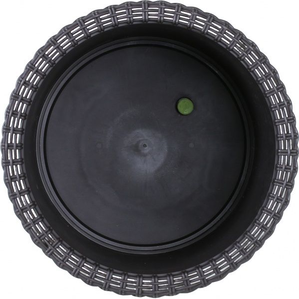 Горщик пластиковий Keter Cylinder Planter L круглий 39л коричневий 